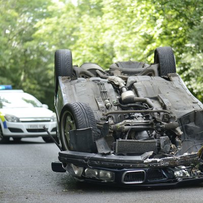 upside down car
