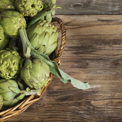 artichokes in the basket