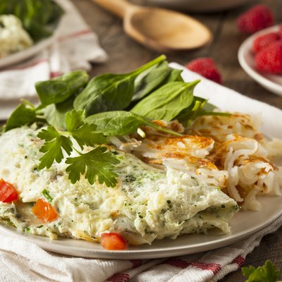 Healthy Spinach Egg White Omelette