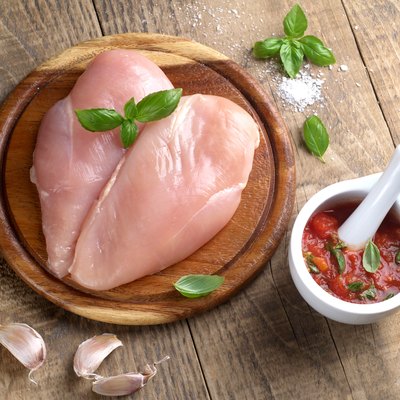 Raw chicken breast