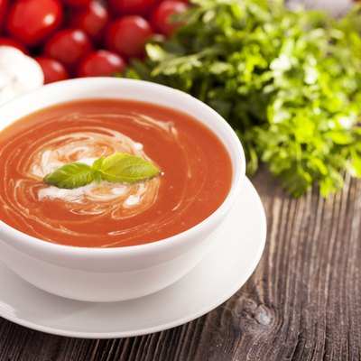 Delicious tomato soup with aromatic spices