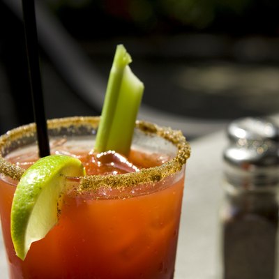 Fresh Caesar or Bloody Mary Cocktail drink