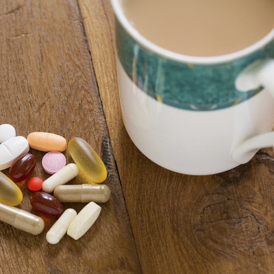 Collection of vitamins and supplements