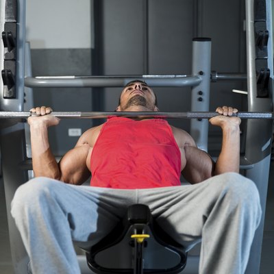 Weightlifter On Benchpress