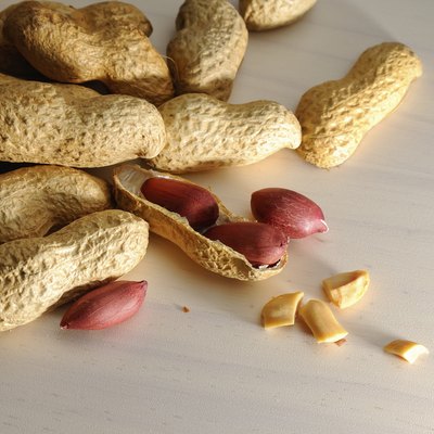 group of peanuts on a table