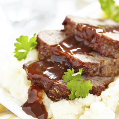Meatloaf with brown sauce