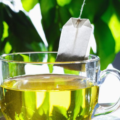 "Cup of green tea,close-up"