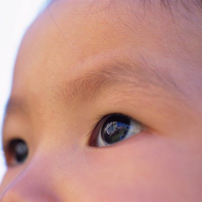Close up of babys face, side view, Full Frame