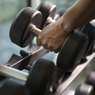 Man Lifting Dumbbells