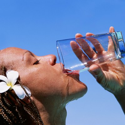 Woman drinking water