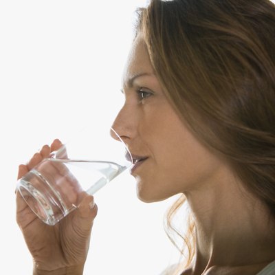 Woman drinking water