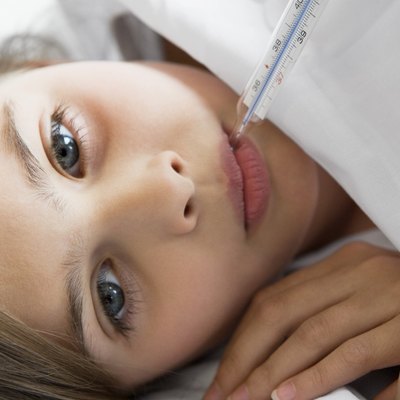 Girl with thermometer