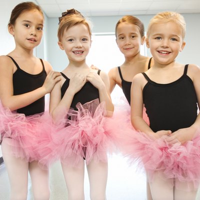 Portrait of girls in ballet class