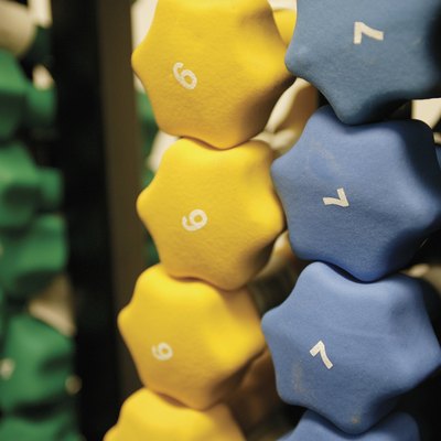 Weights in weight rack