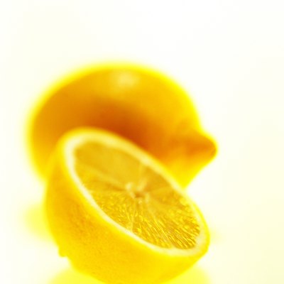 close-up of cut open lemon