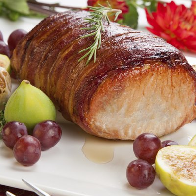 Bacon-wrapped Pork Loin with Fruits