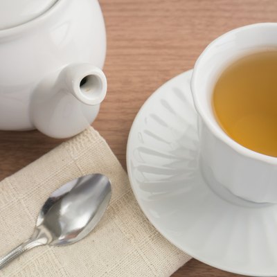 Cup of tea and teapot