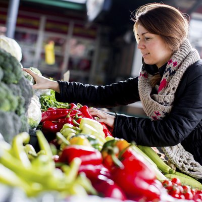 Young woman at the market