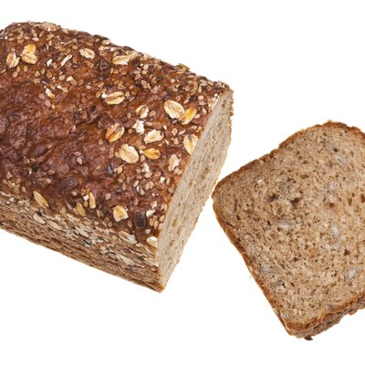 top view of grain bread loaf