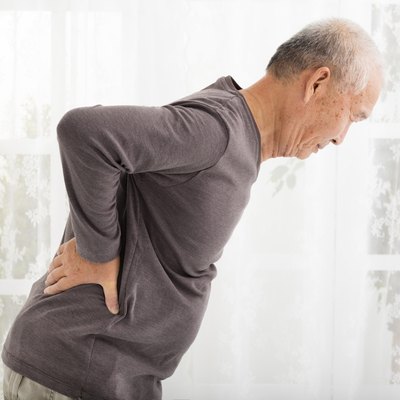senior man with Pain in back