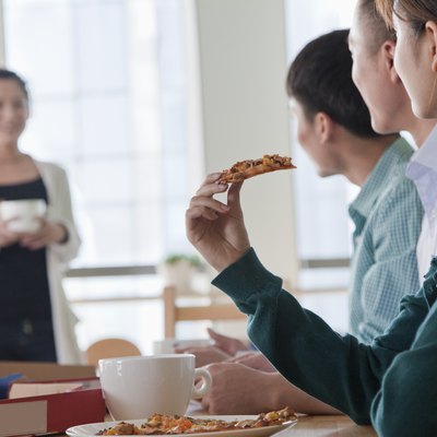 Lunch break in the office