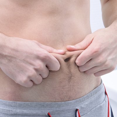 pinching skin on the waist for test