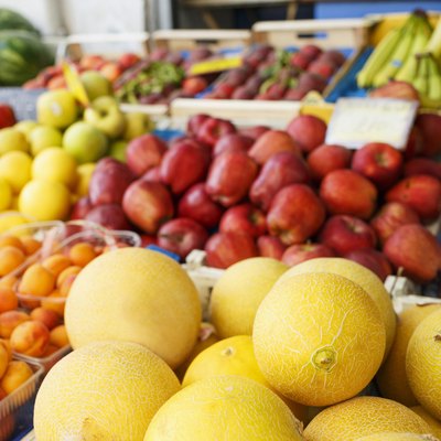 Fresh ripe fruit at the market