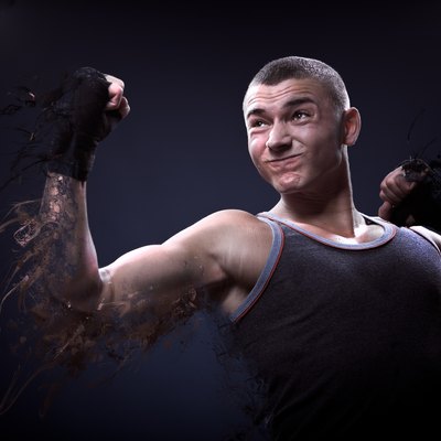 portrait of a young boxer