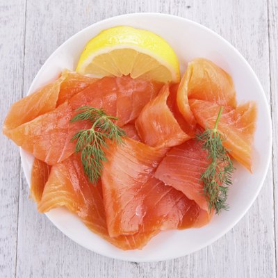 salmon on plate
