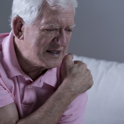 Senior with shoulder pain