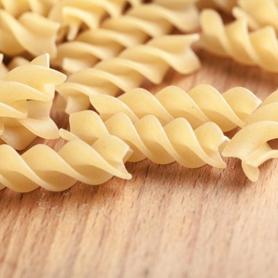 raw the pasta closeup