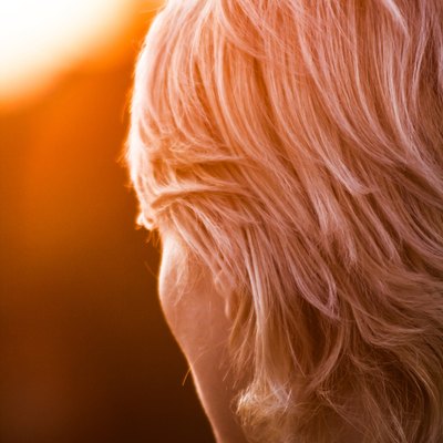 Woman gazing at the sunset