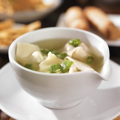 chinese food - bowl of wonton soup