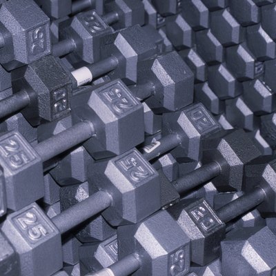 Array of dumbbells