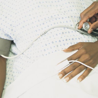 Doctor examining patient