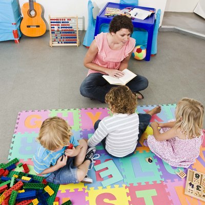 Teacher reading to students