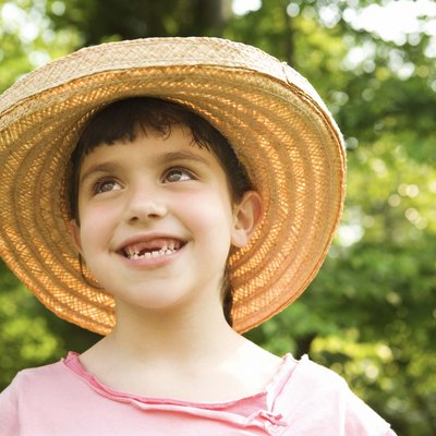 Smiling girl outside