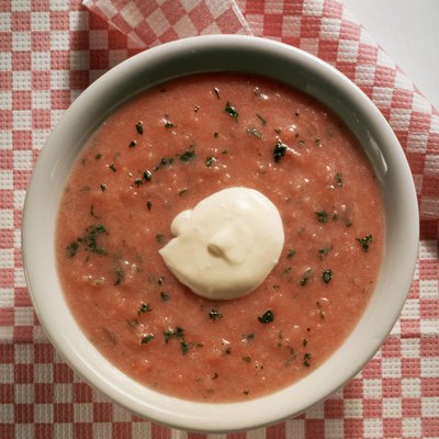 Cold Tomato-Basil Soup
