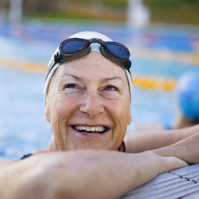 Portrait of woman in swimming pool