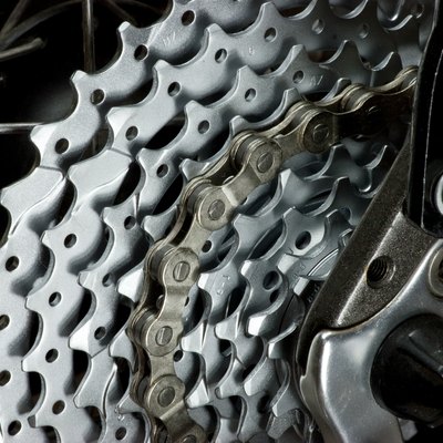 Rear MTB cassette with chain