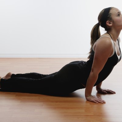 Woman doing stretches