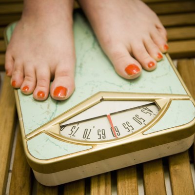 Woman on the scale