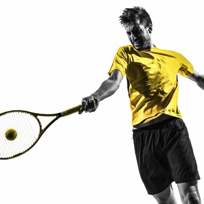 man tennis player portrait silhouette