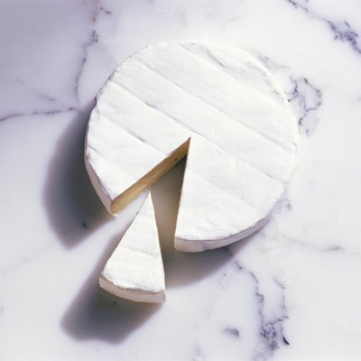 Camembert with a piece cut out