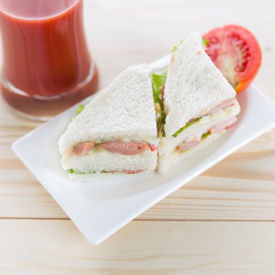Fresh and tasty sandwiches on plate