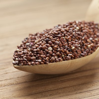 Red raw Quinoa seeds