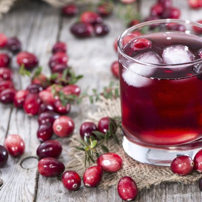 Glass with Cranberry Juice