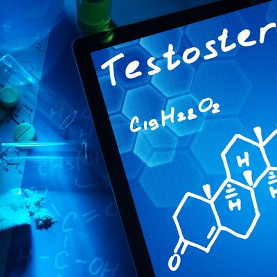 Tablet with the chemical formula of testosterone