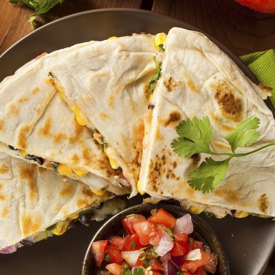 Homemade Cheese and Bean Quesadilla