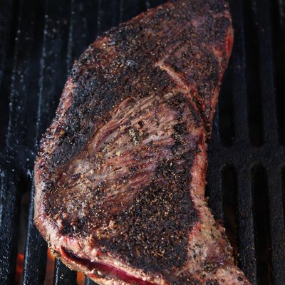 Tri tip steak on the grill